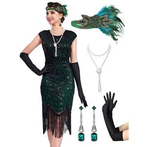 1215 Women's Flapper Dresses 1920s Great Gatsby Dresses Sequin